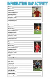 English Worksheet: Famous soccer players - Information gap acitivty