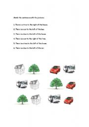English Worksheet: Left and Right Neighborhood Worksheet