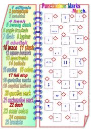 Punctuation Marks - Matching activity ** fully editable