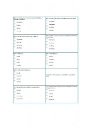 English worksheet: vocabulary