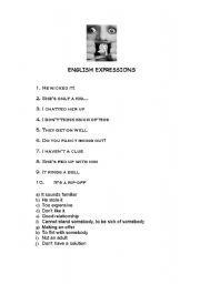 English worksheet: English Expressions