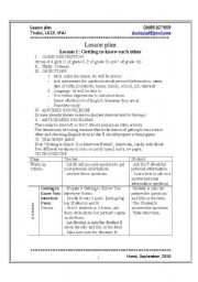 English Worksheet: Getting to know each other