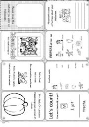 Halloween Parade: Minibook Worksheet