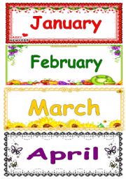 English Worksheet: months of the year