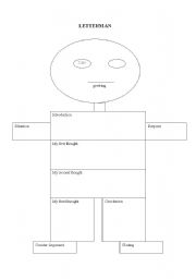 English Worksheet: letter writing graphic organizer