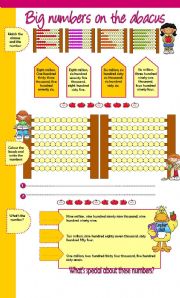 English Worksheet: NUMBERS ABACUS