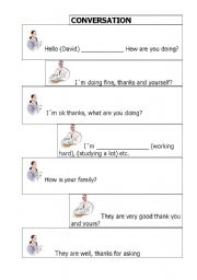 English worksheet: Short conversation