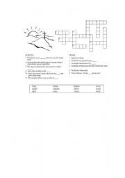 English worksheet: easter crossword