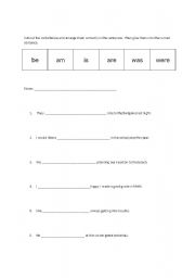English Worksheet: Verb Usage