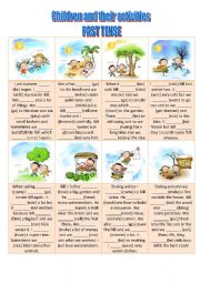 English Worksheet: Past tense - read and complete