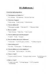 English worksheet: Its Halloween