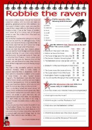 English Worksheet: Robbie the raven - Reading Comprehension Tower of London