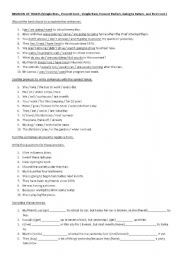 English Worksheet: Revision of tenses