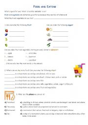 English Worksheet: FOOD