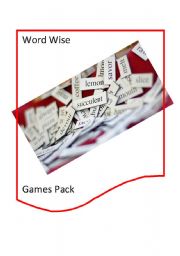 English Worksheet: Word Wise Game Pack