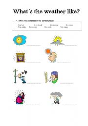 English Worksheet: Whats the weather like?