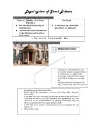 English Worksheet: Legal system of Great Britain
