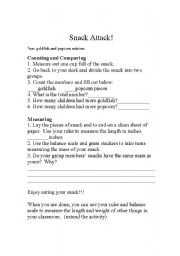English Worksheet: Snack Attack
