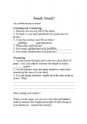 English worksheet: Snack Attack