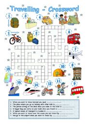 English Worksheet: Travelling 2 - Crossword