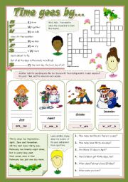 English Worksheet: TIME GOES BY...
