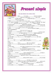 English Worksheet: Present simple