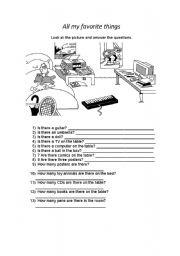 English Worksheet: Describing a room