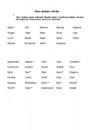 English Worksheet: now action verb
