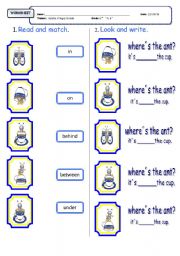 prepositions of place