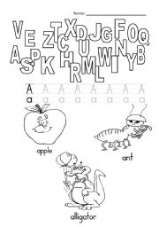 A letter worksheet