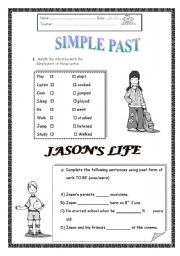 English Worksheet: Simple past