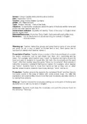 English worksheet: The body