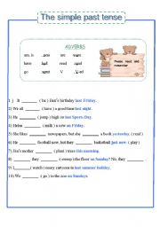 Exercise about the simple past tense