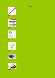 English Worksheet: plurals