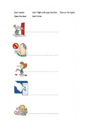 English Worksheet: imperative