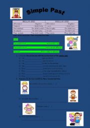 Simple past regular and irregular verbs