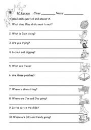 English worksheet: Review paper