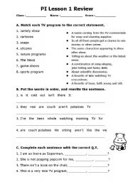 English Worksheet: Question tag 2