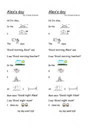 English worksheet: Alexs day