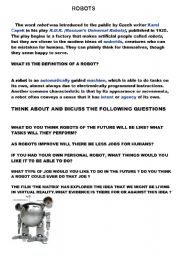 English Worksheet: ROBOTS