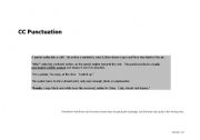 English Worksheet: CC Punctuation