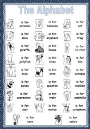 English Worksheet: The English Alphabet