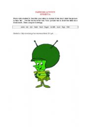 English Worksheet: my alien