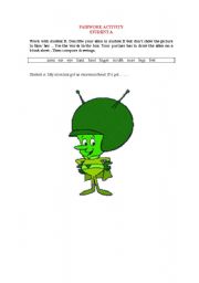 English worksheet: my alien