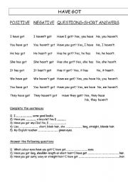 English Worksheet: Have got