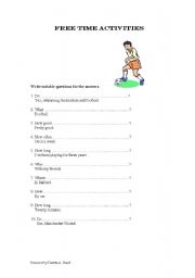 English worksheet: Free time activities