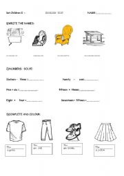 English worksheet: EASY TEST  