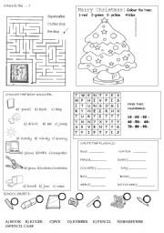 English Worksheet: REVISION (MULTITASK)