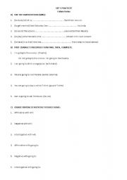 English worksheet: Future Exercises