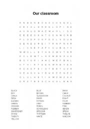 English Worksheet: Wordsearch Classroom